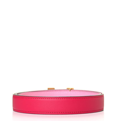 Hermes Swift Epsom 24mm Mini Constance Guilloche H Belt 80 Framboise 5P Pink 2 of 4