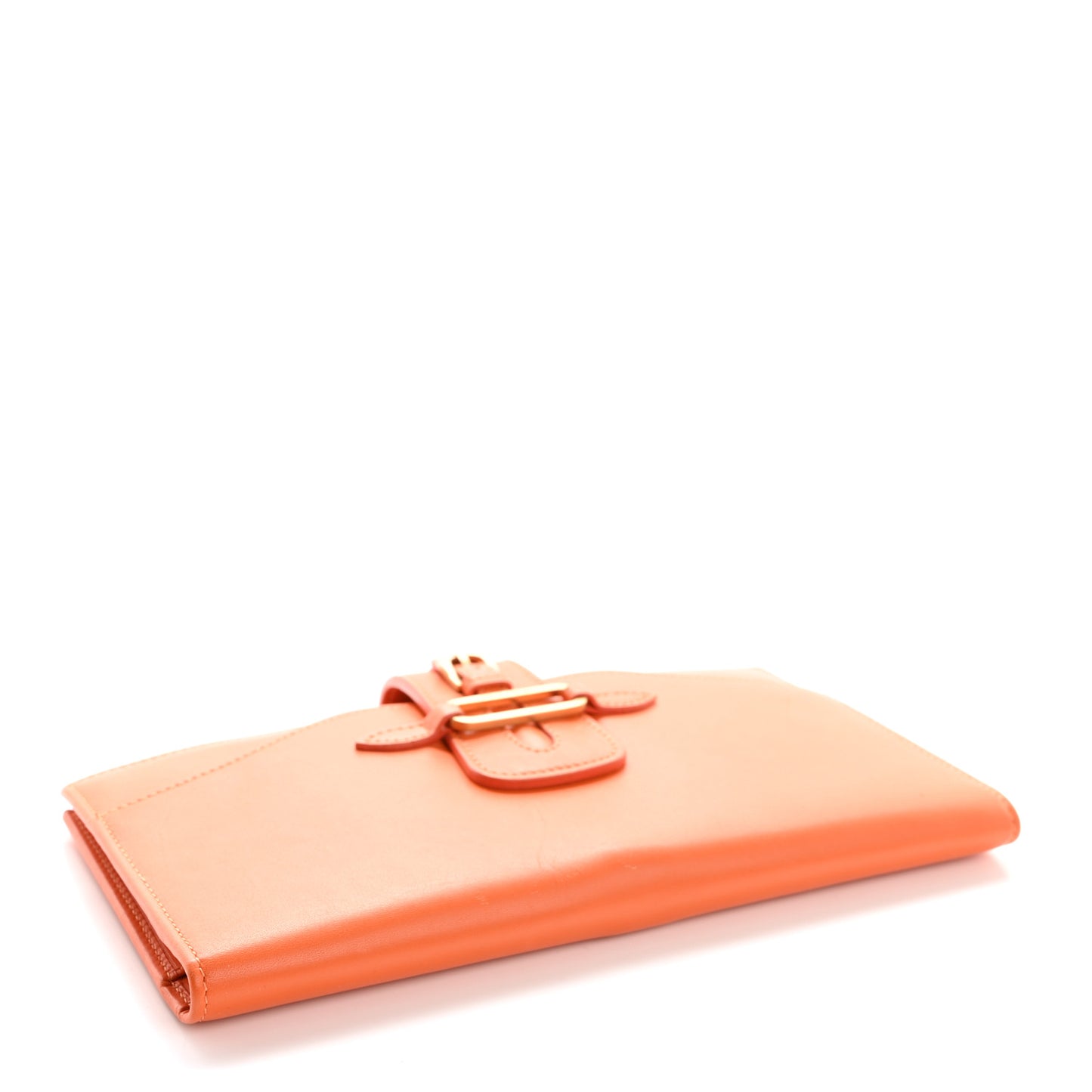 Calfskin Continental Wallet Orange