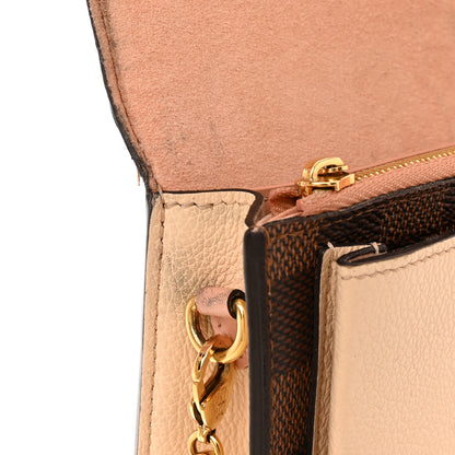 Louis Vuitton Damier Ebene Vavin Chain Wallet Creme 13 of 20