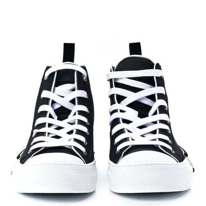 Christian Dior Oblique Kumo Mens B23 High Top Sneakers 40 Black Beige 2 of 8