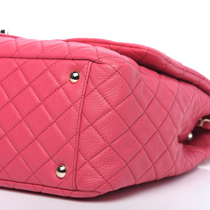 Chanel Calfskin Quilted XXL Travel Flap Bag Dark Pink 10 of 10