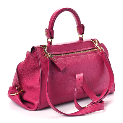 Salvatore Ferragamo Grained Calfskin Sofia Satchel Pink 3 of 15