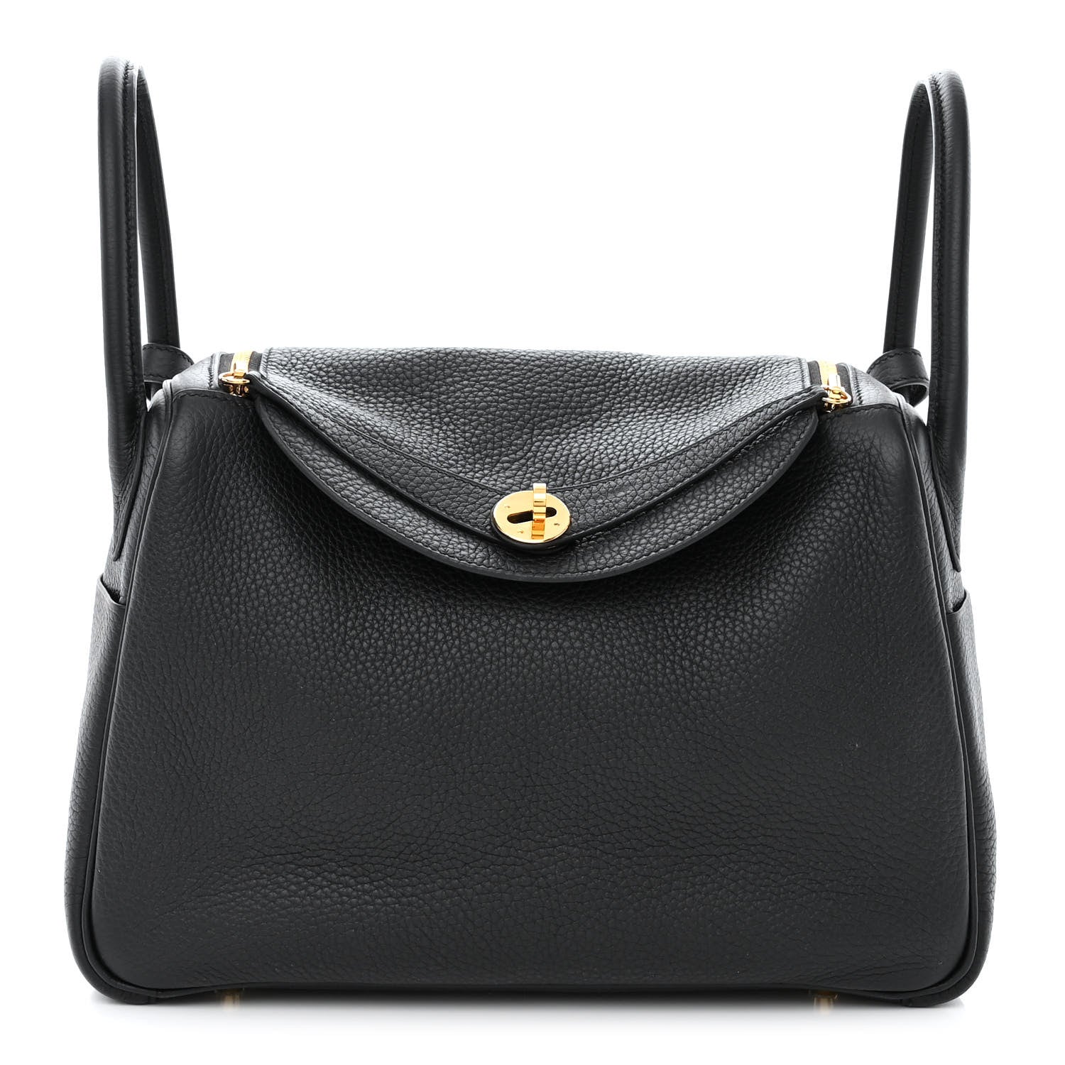 Hermes Taurillon Clemence Lindy 30 Black 1 of 10
