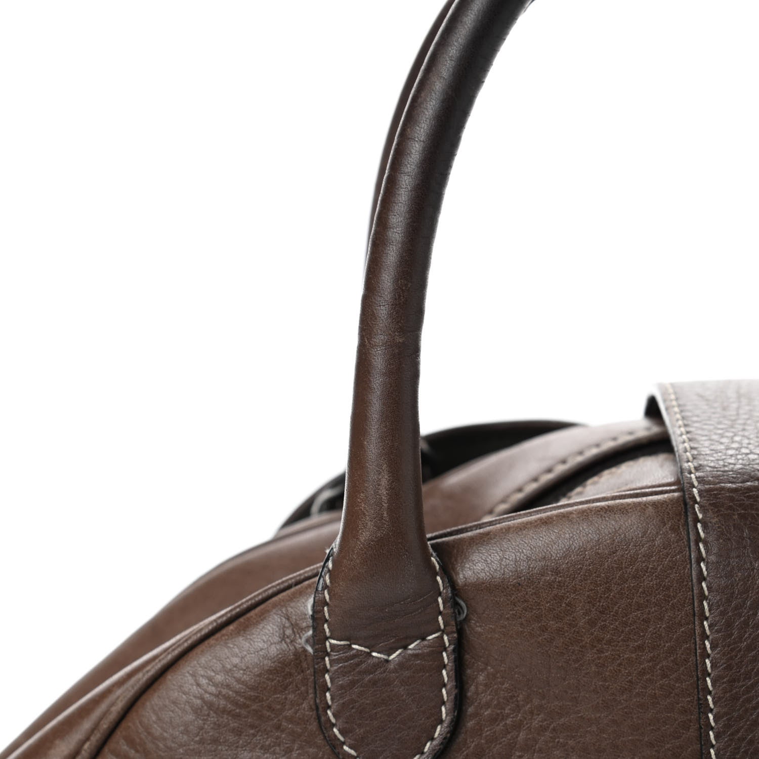 Christian Dior Calfskin Saddle Bowler Brown 7 of 14
