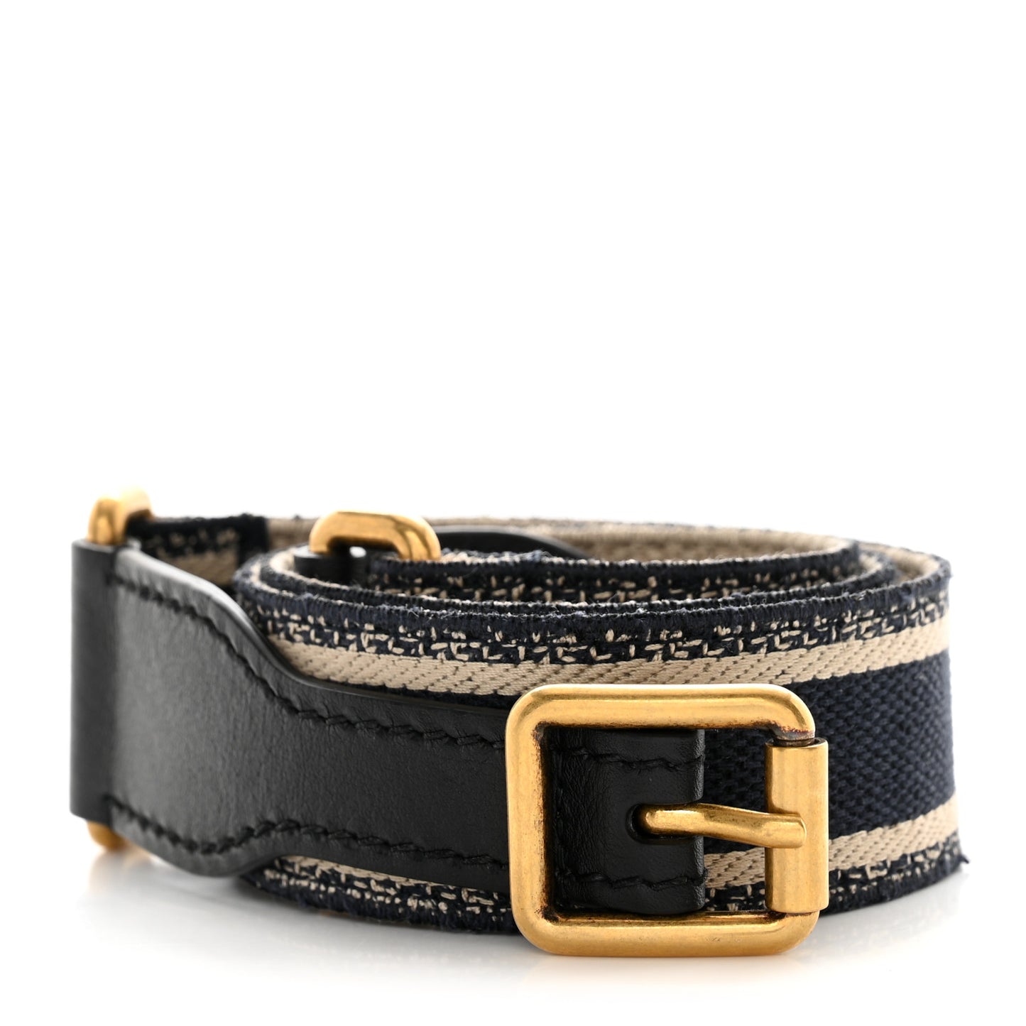 Canvas Embroidered Book Belt 90 36 Bleu