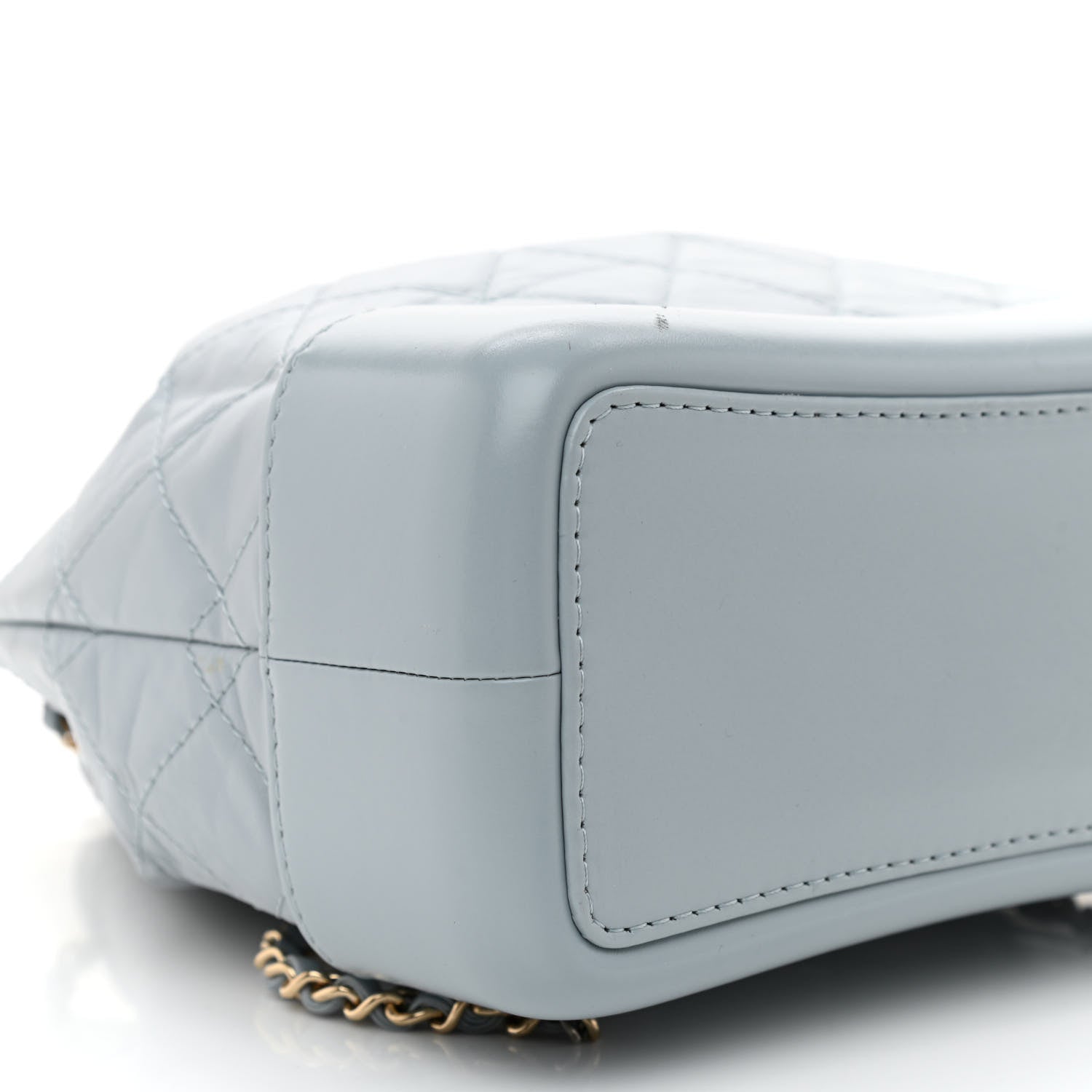 Chanel Aged Calfskin Quilted Small Gabrielle Backpack Light Blue 8 of 9