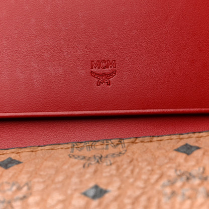 MCM Visetos Continental Flap Wallet Cognac Red 7 of 11