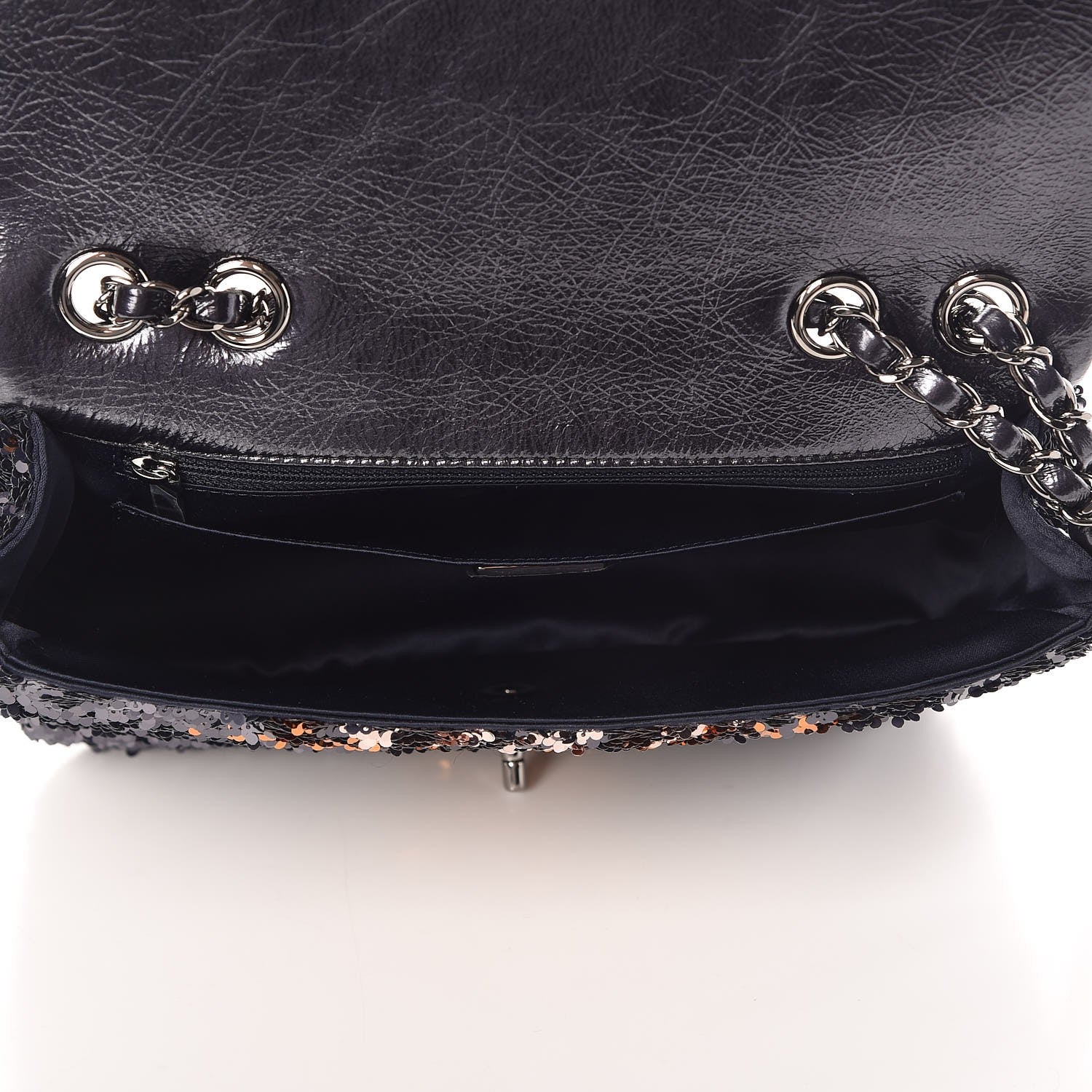 Chanel Sequin Medium Single Flap Bronze Black 5 of 7