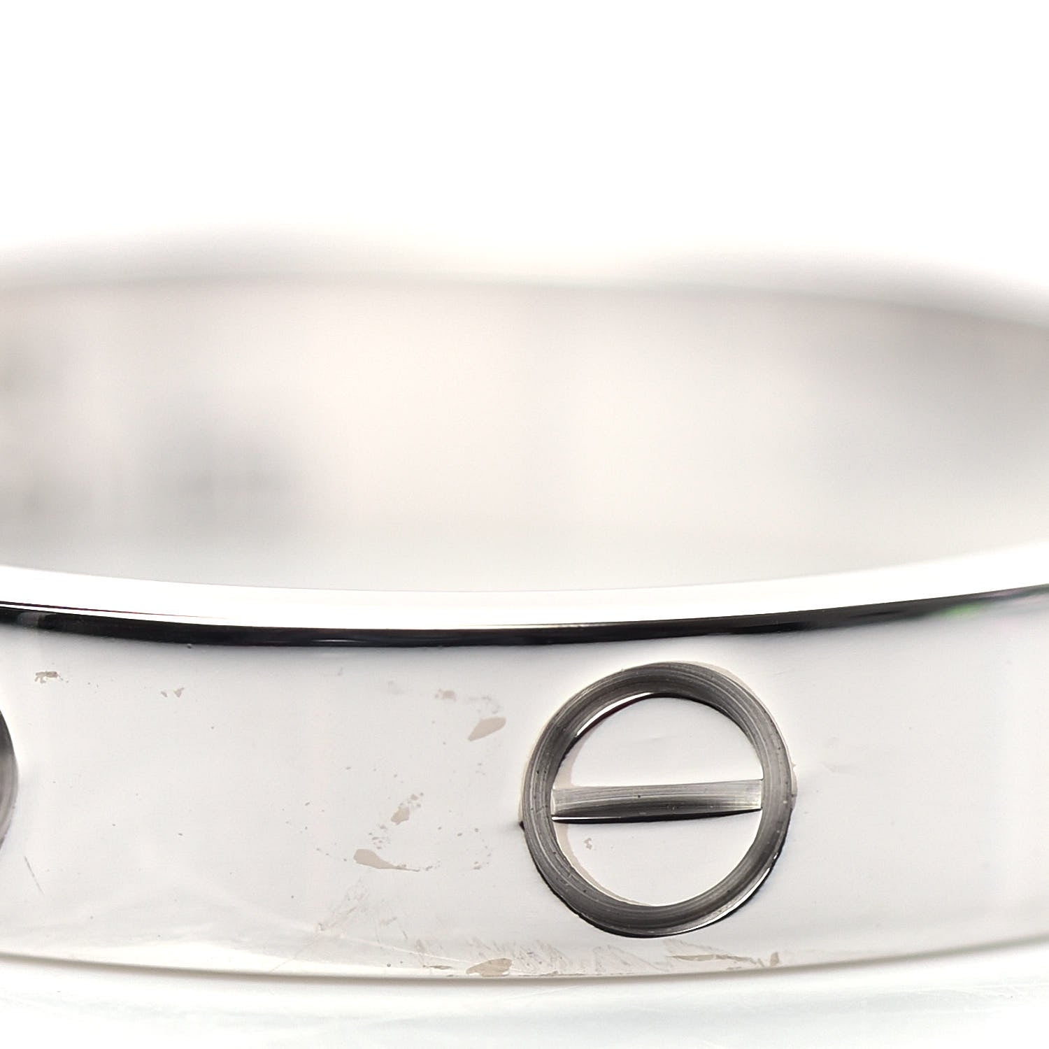 Cartier 18K White Gold Diamond 4mm LOVE Wedding Band Ring 58 8.25 6 of 6