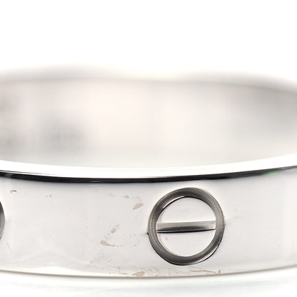 Cartier 18K White Gold Diamond 4mm LOVE Wedding Band Ring 58 8.25 6 of 6