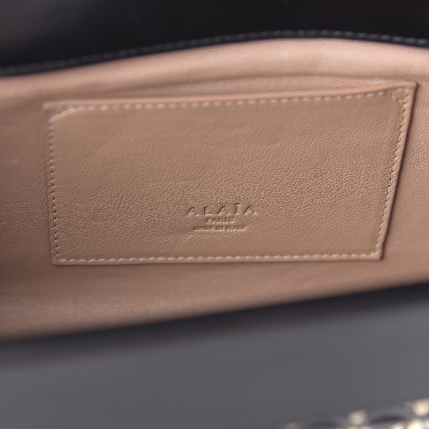 Alaia Calfskin Laser Cut Clutch Black White 8 of 12