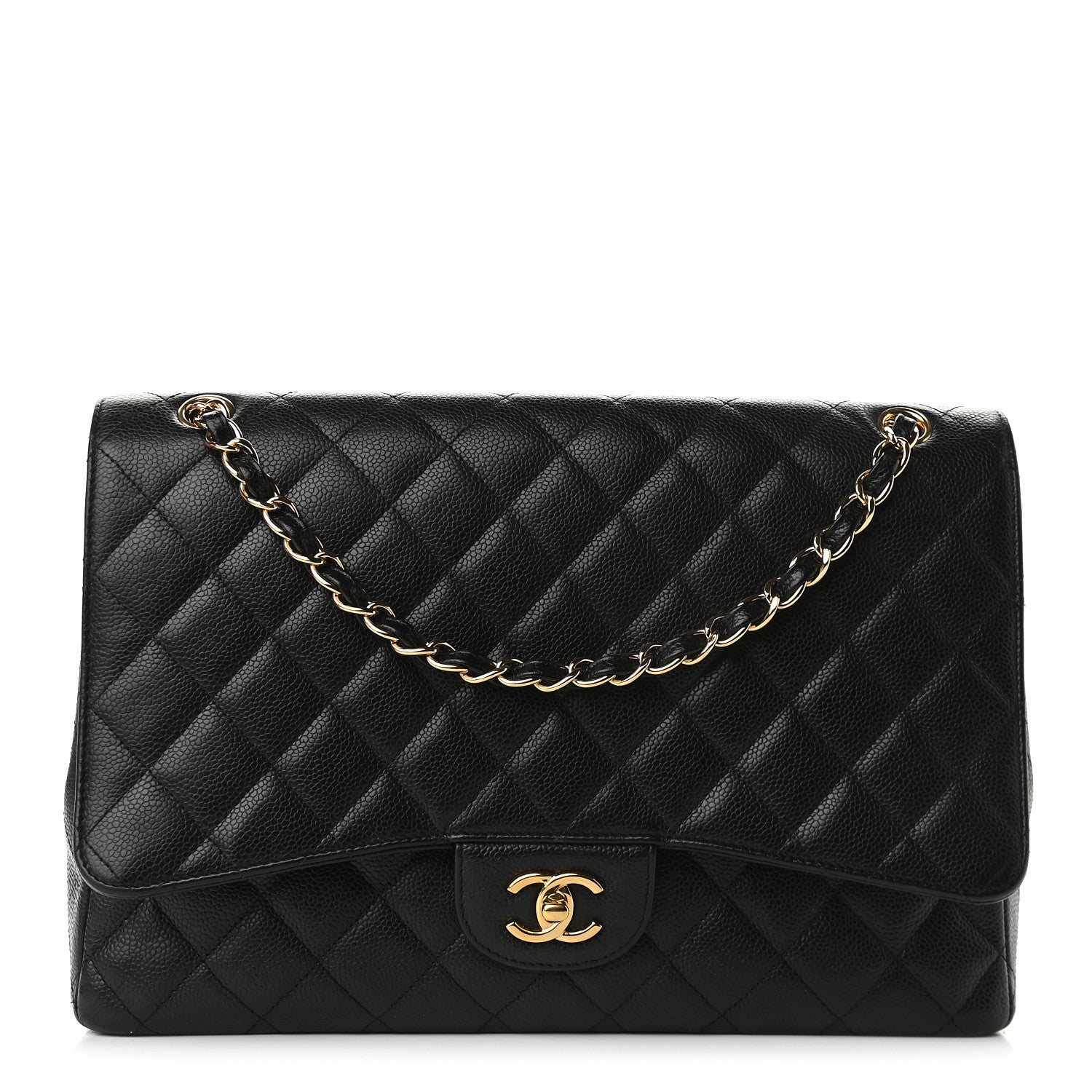 Chanel Caviar Quilted Maxi Single Flap Black 1 of 8