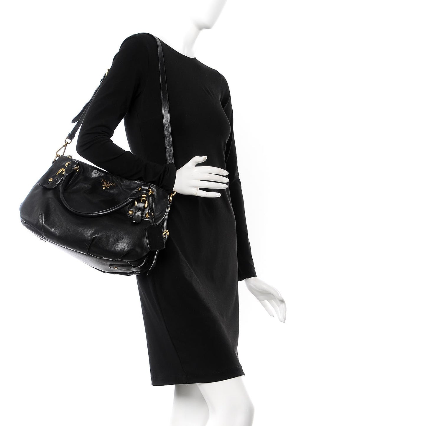 Soft Calf Shoulder Bag Black