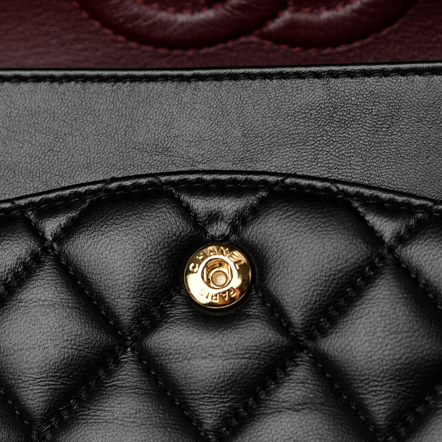 Chanel Lambskin Quilted Medium Double Flap Black 13 of 14