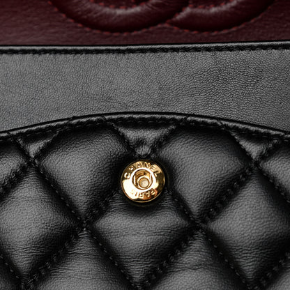 Chanel Lambskin Quilted Medium Double Flap Black 13 of 14