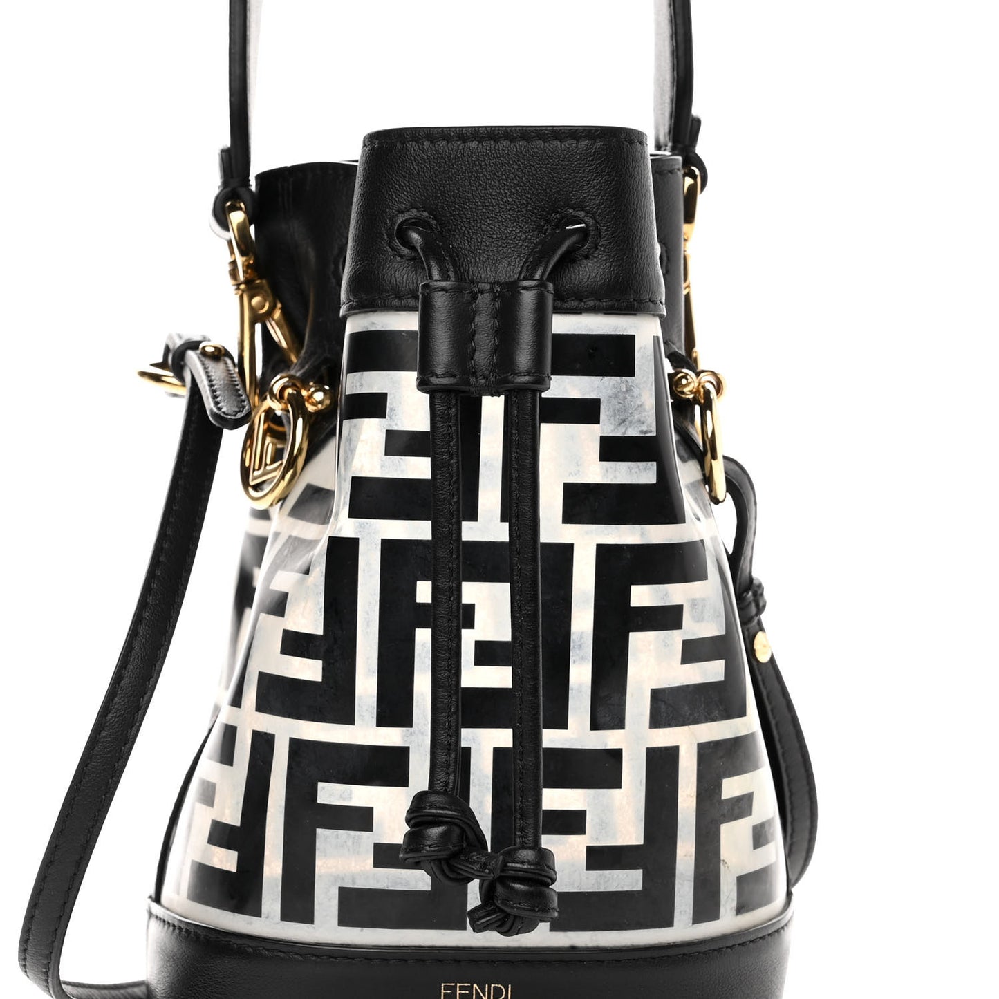 TPU FF Vitello Grace F is Fendi Mini Mon Tresor Bucket Bag Black