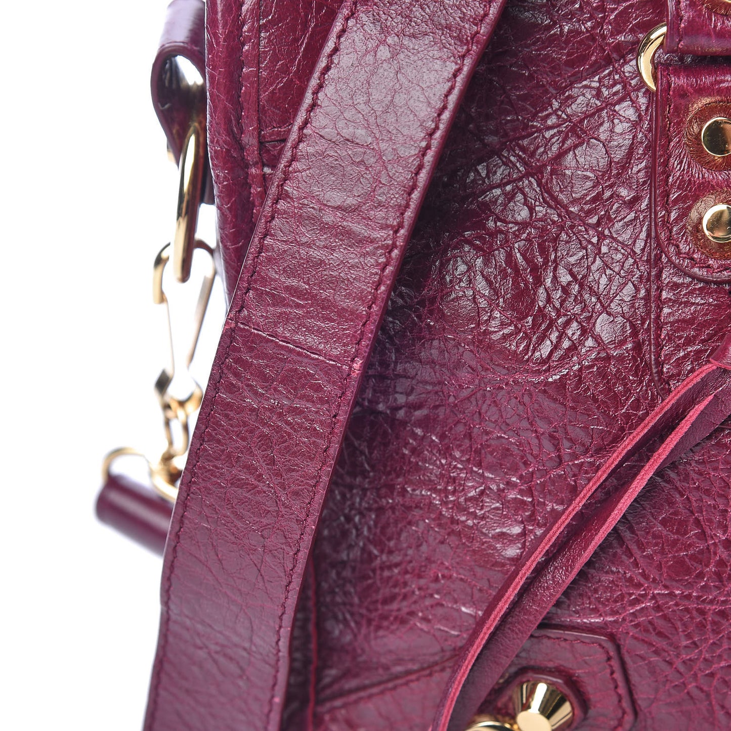 Agneau Classic Gold Hardware S City Violet Prune