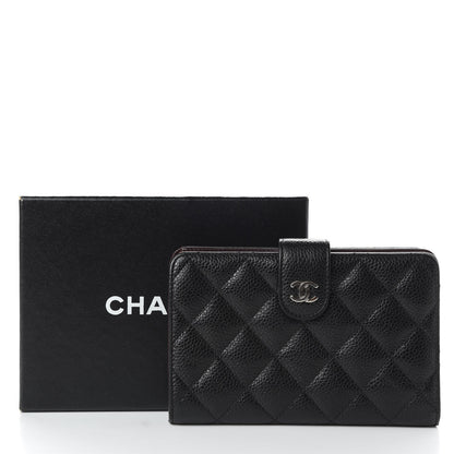 Chanel Caviar Quilted Zipped Pocket Wallet Black 9 of 9
