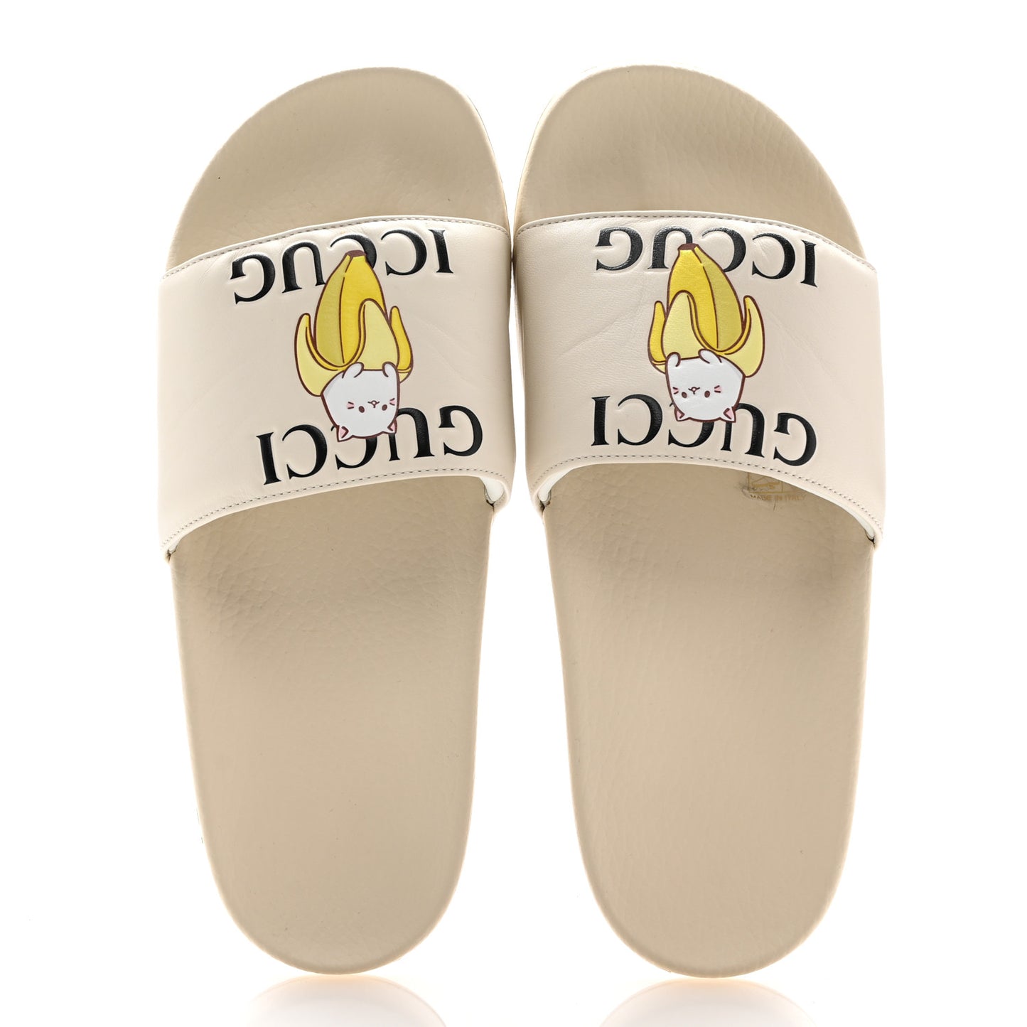 X BNF Nappa Pantoufle Bananya Womens Pool Slide Sandals 40 Mystic White