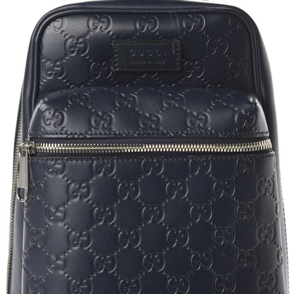 Gucci Guccissima Sling Backpack Blue 9 of 9