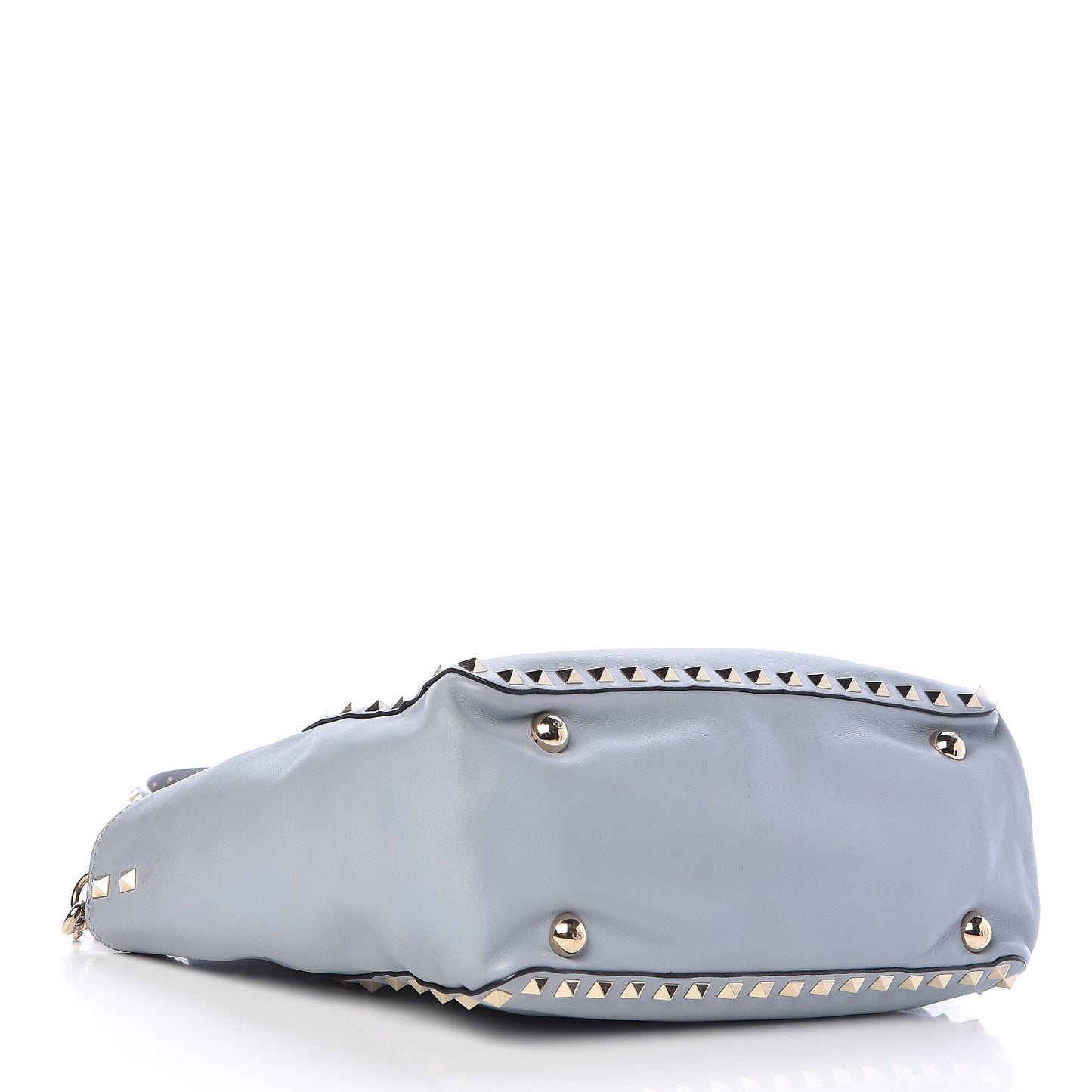 Vitello Small Rockstud Tote Grey