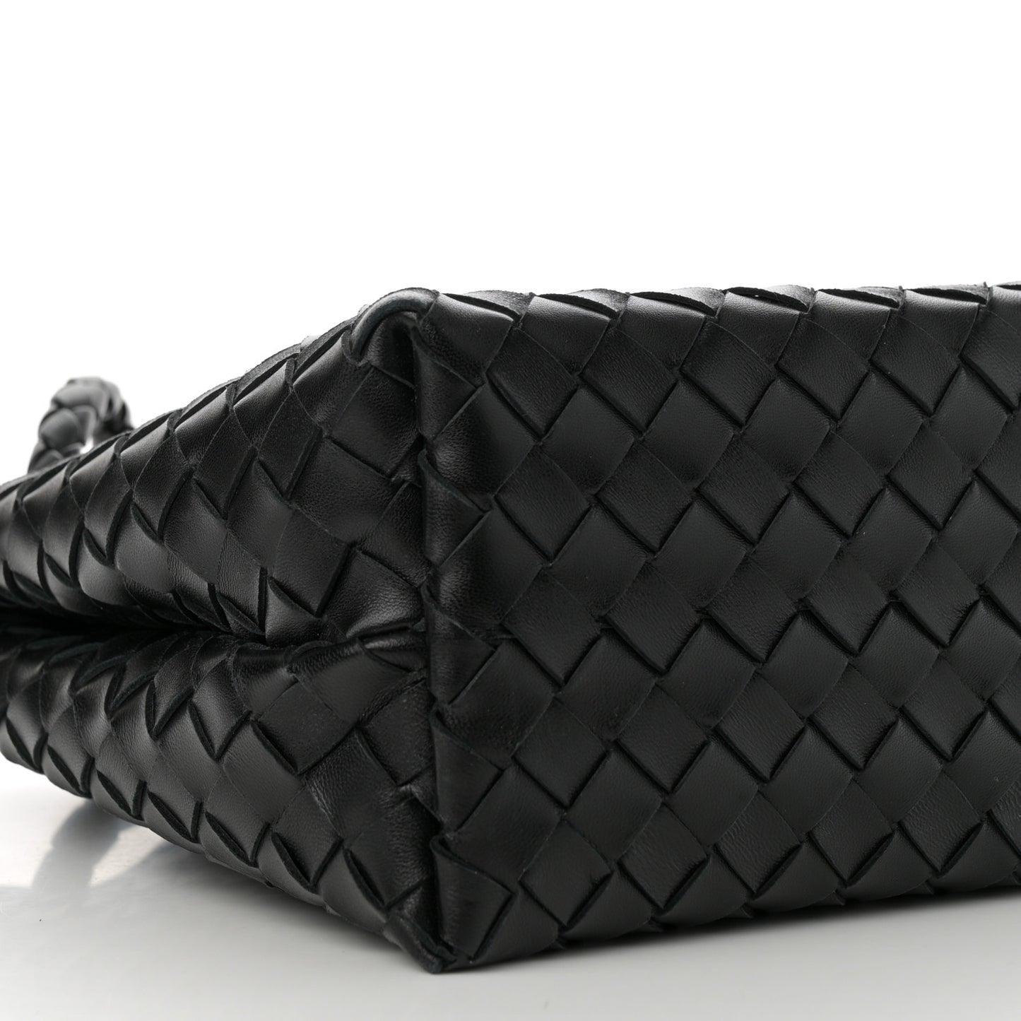 Nappa Intrecciato Medium Andiamo Shoulder Bag Black