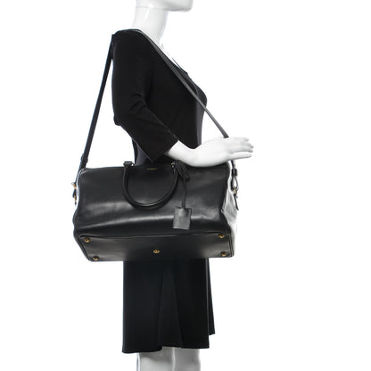 Saint Laurent Calfskin Classic Duffle 12 Black 2 of 15