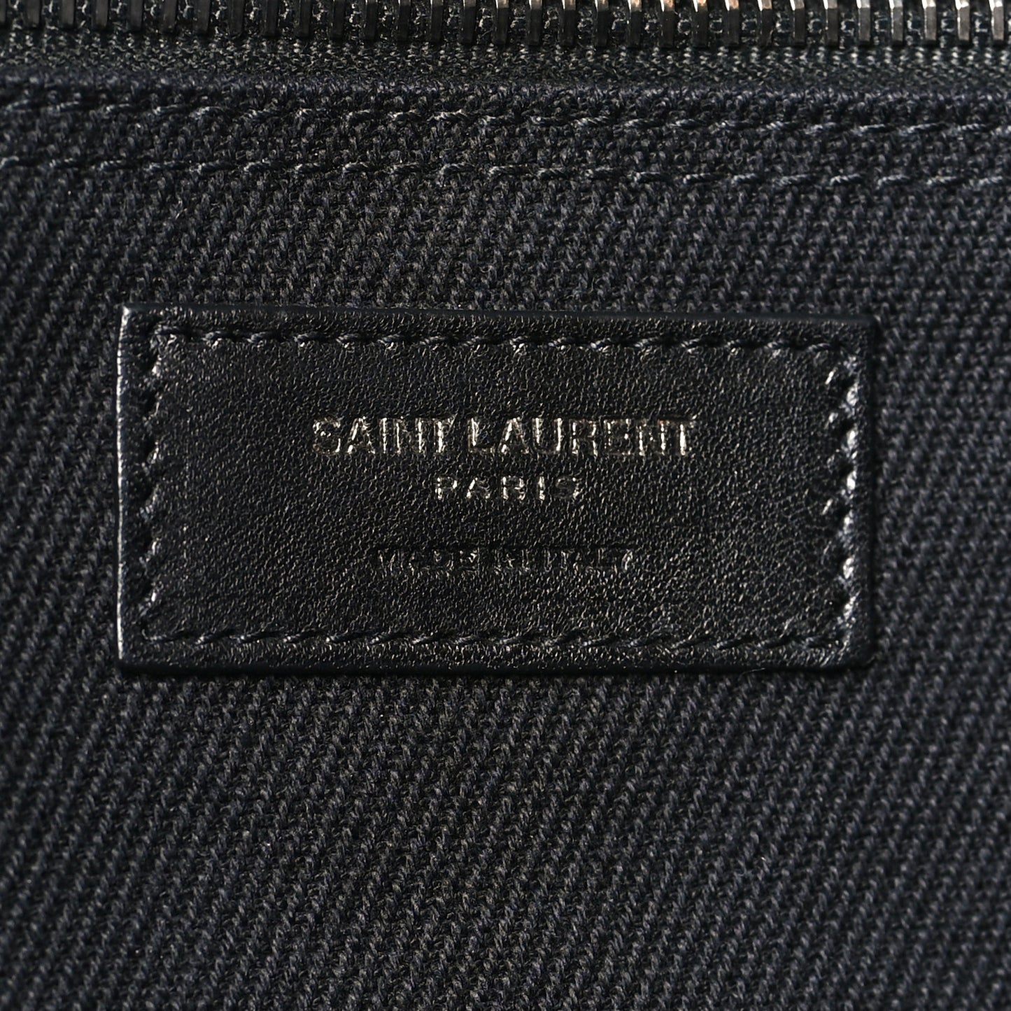 Linen Calfskin Rive Gauche Tote Black