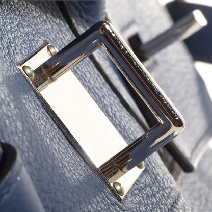 Hermes Taurillon Clemence JPG Birkin 42 Bleu Brighton 9 of 21