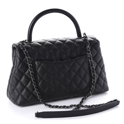 Chanel Caviar Quilted Small Coco Handle Flap Black 3 of 10