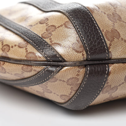 Gucci Crystal Monogram Medium Abbey Convertible Tote Dark Brown 9 of 10
