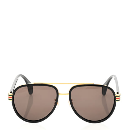 Gucci Acetate Aviator Sunglasses GG0447S Black 2 of 8