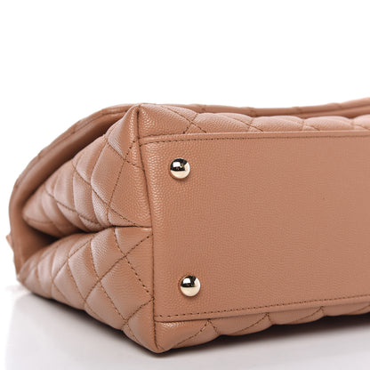 Chanel Caviar Lizard Embossed Quilted Small Coco Handle Flap Brown 5 of 10