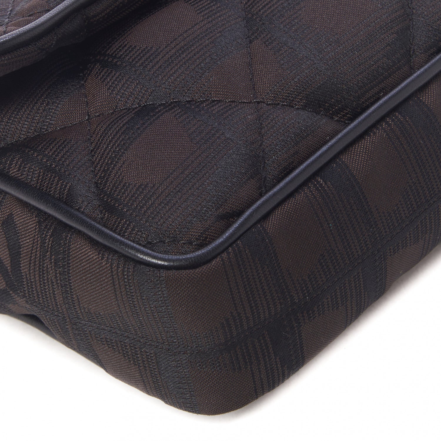 Chanel Nylon Quilted Travel Flap Dark Brown 5 of 8