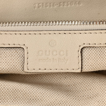 Gucci Sakai Be Green Calfskin Diagonal Stitched Medium Blondie Tote Mystic White 7 of 15