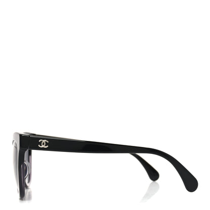 Chanel Polarized Acetate CC Cat Eye Summer Sunglasses 5350 Black 3 of 7