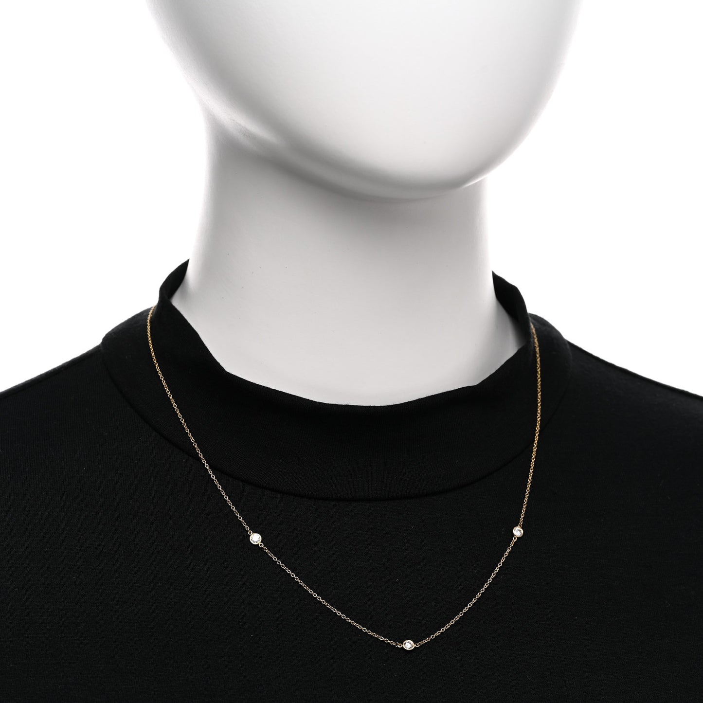 18K Yellow Gold Elsa Peretti Diamonds by the Yard 3 Station Necklace
