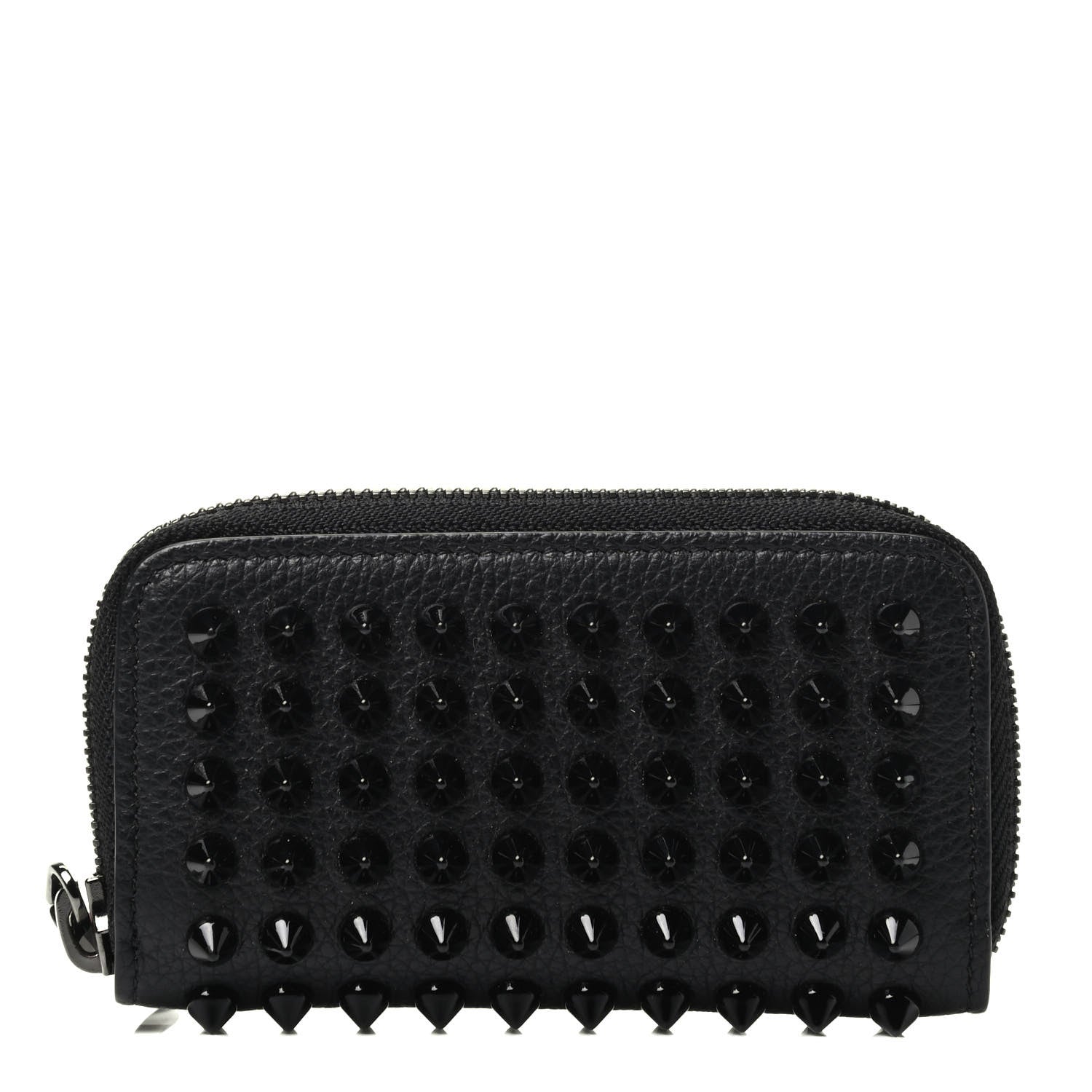 Christian Louboutin Calfskin Spiked Panettone Keyring Black 1 of 3