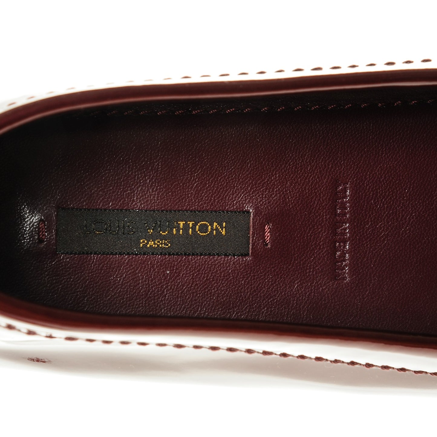 Patent Calfskin Oxford Loafers 40 Rouge Fauviste