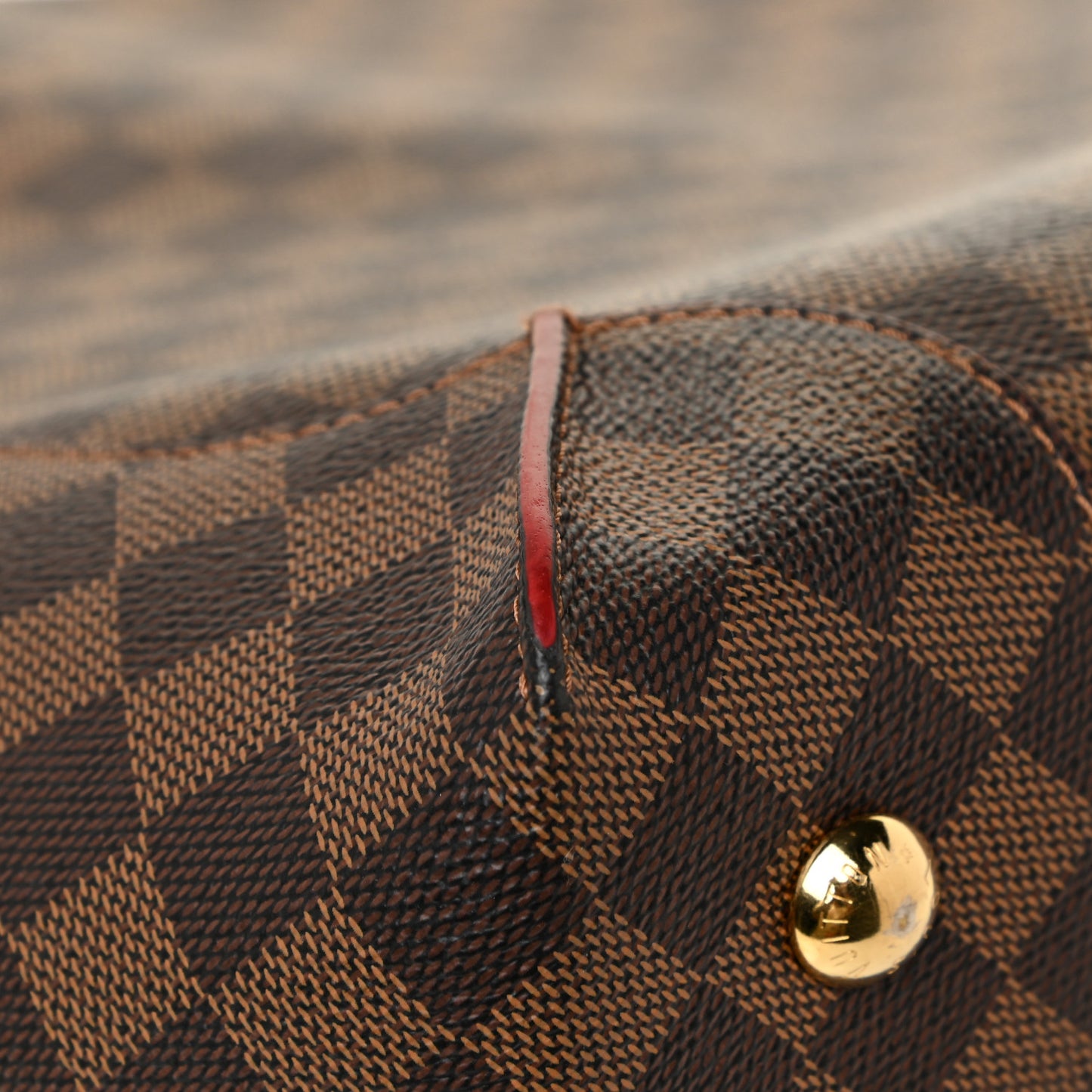 Damier Ebene Caissa Hobo Cherry