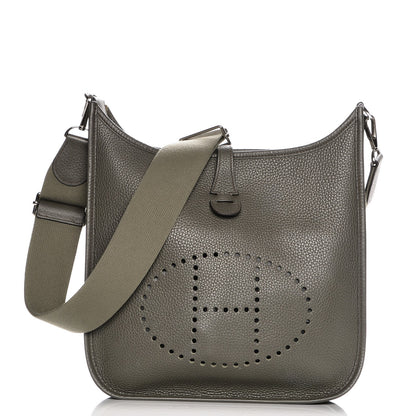 Hermes Taurillon Clemence Evelyne PM III Vert de Gris 1 of 8