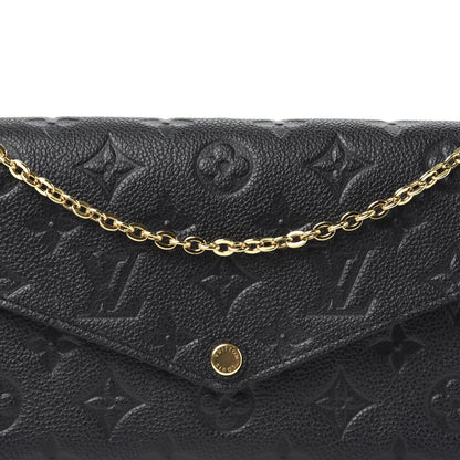 Louis Vuitton Empreinte Pochette Felicie Chain Wallet Black 9 of 9