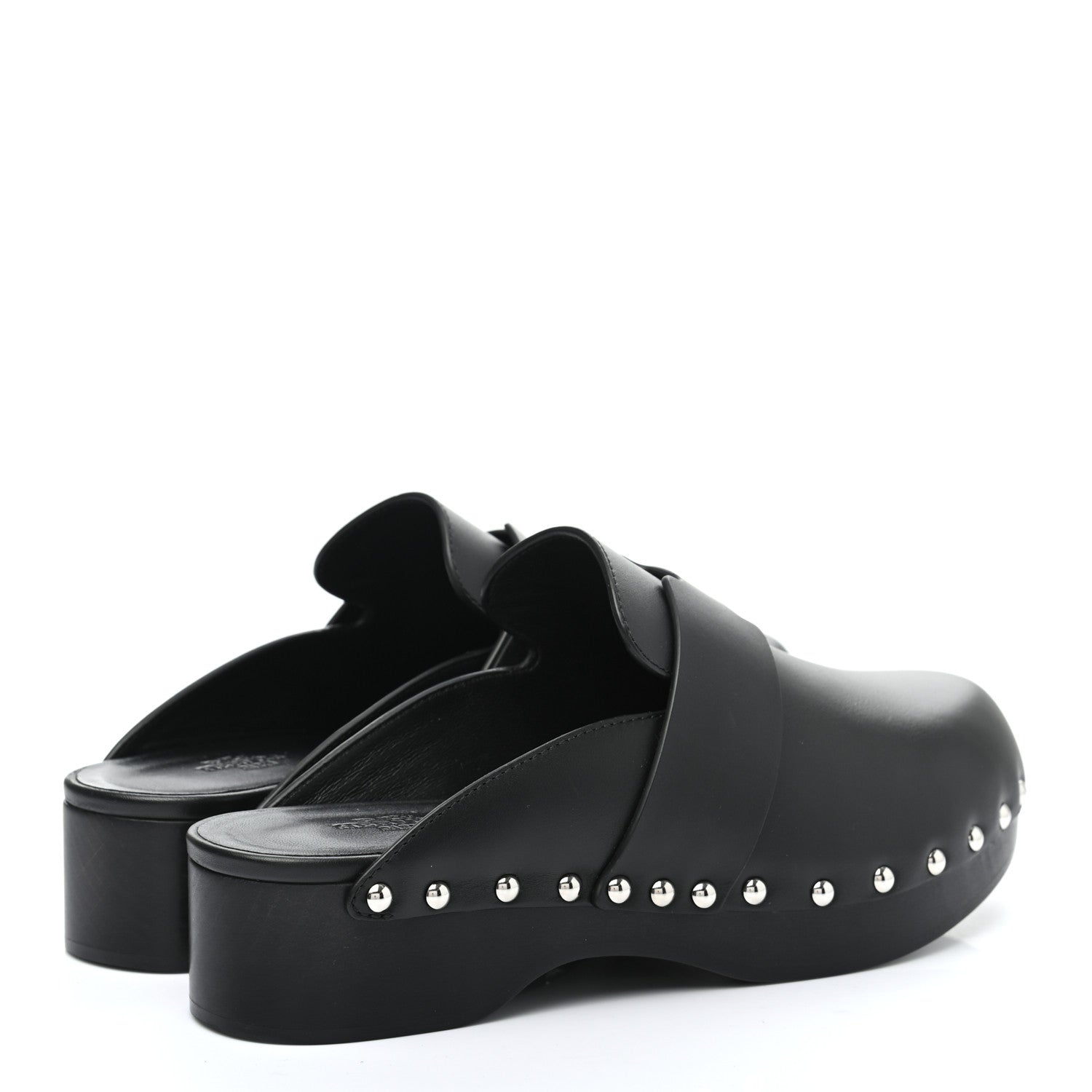 Hermes Calfskin Calya Mules 36 Black 4 of 7