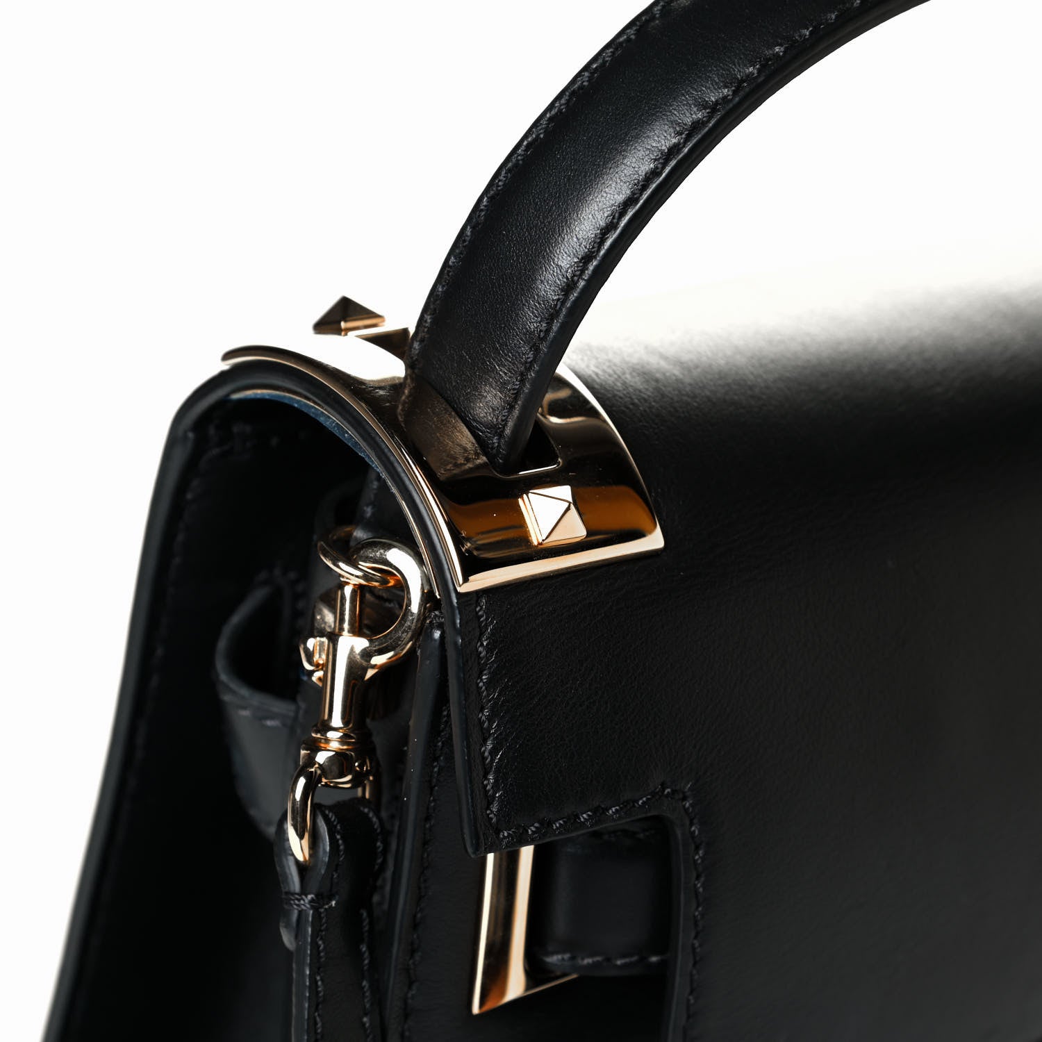 Valentino Garavani Calfskin Medium My Rockstud Frame Bag Black 7 of 7