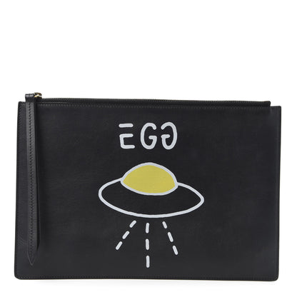Gucci Calfskin Egg Pouch Black 1 of 9