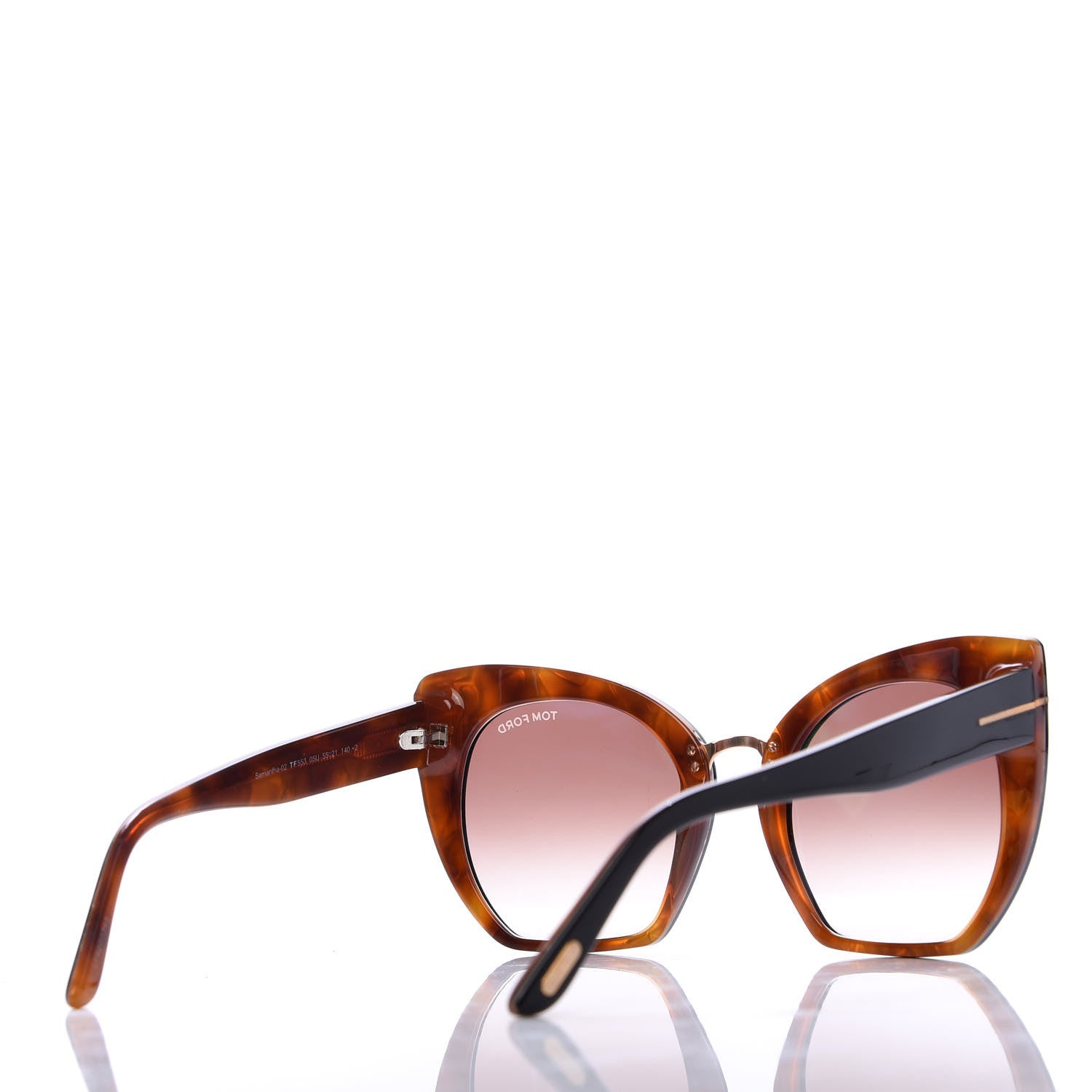 Tom Ford Samantha Cat Eye Sunglasses TF553 Havana 4 of 8