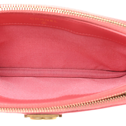 Chanel Caviar Quilted Small Boy Clutch With Chain Pink 6 of 14
