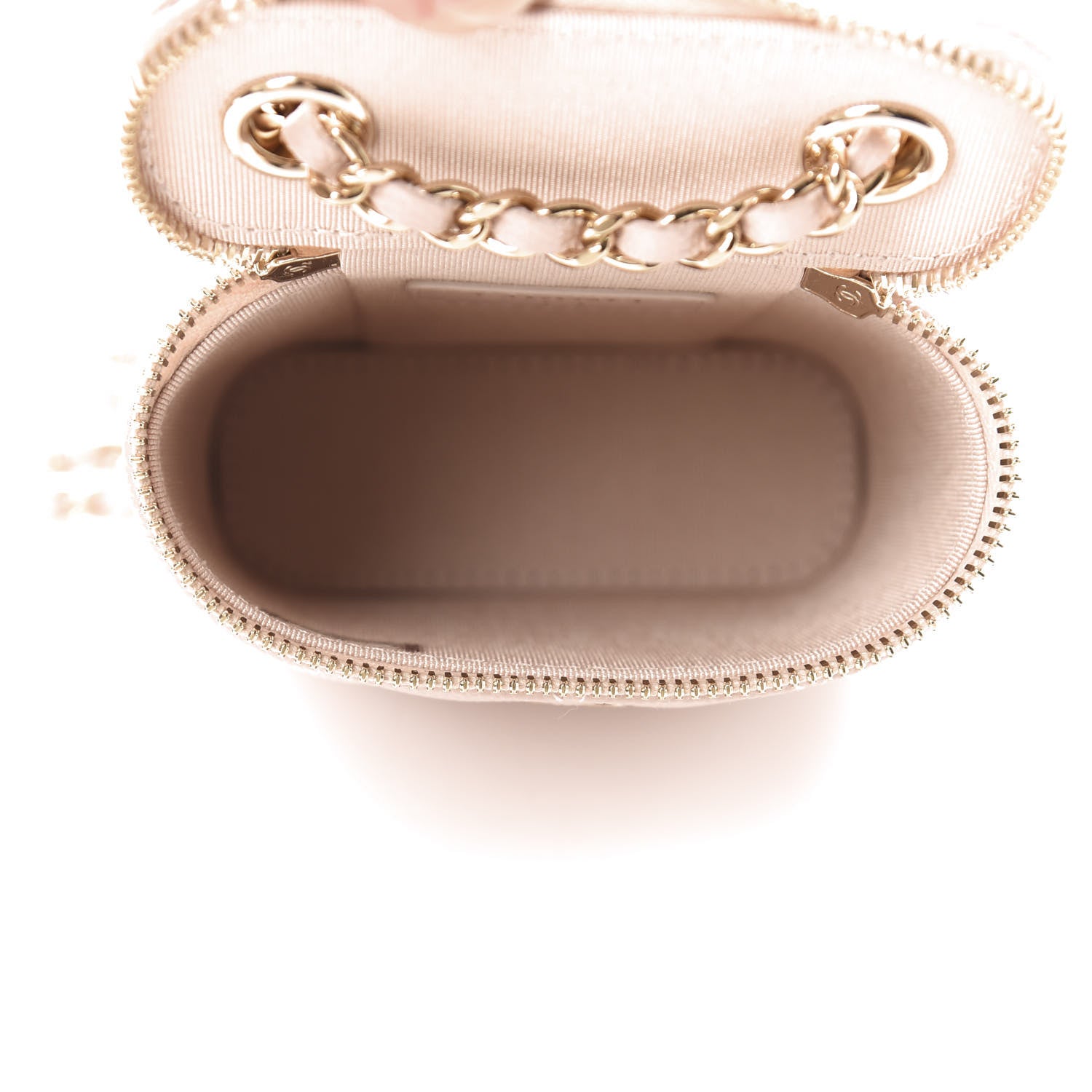 Chanel Caviar Quilted Small Vertical Coco Beauty Vanity Case With Chain Light Pink 5 of 10