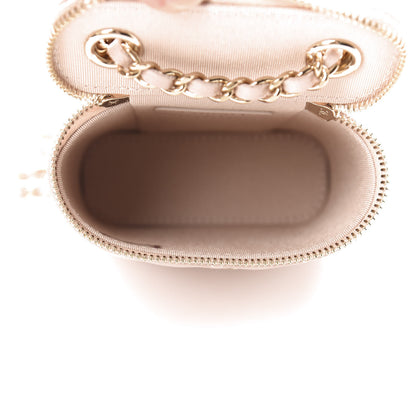 Chanel Caviar Quilted Small Vertical Coco Beauty Vanity Case With Chain Light Pink 5 of 10