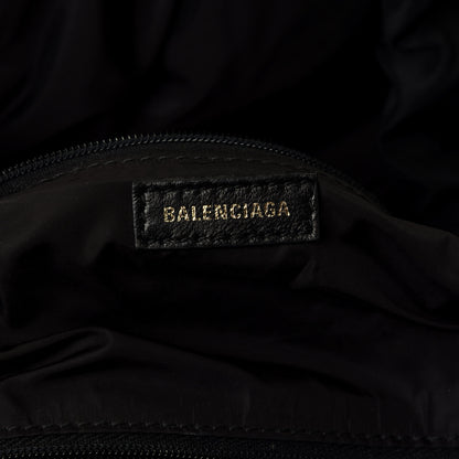 Balenciaga Textured Sport Nylon Logo Embroidered S Wheel Gym Bag Black Bleu Navy 6 of 10
